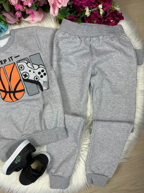 Conjunto Inverno Taita Kids Menino Fun Cinza