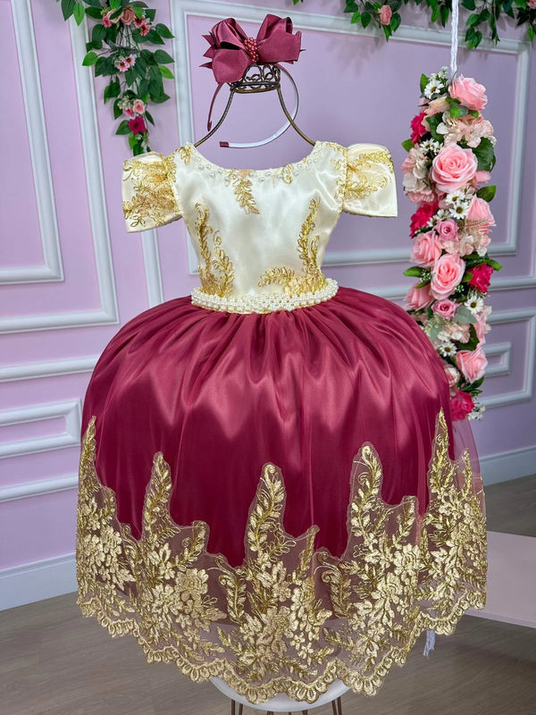 Vestido Longo Bela Peito Off Marsala - Glamim