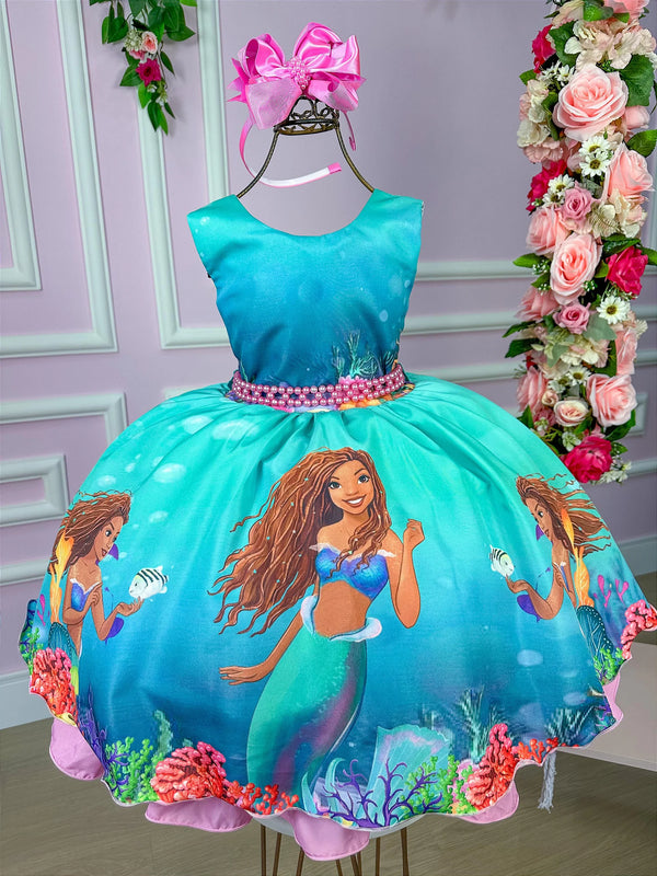 Vestido Tematicos da Miss Ariel - A Pequena Sereia Glamim