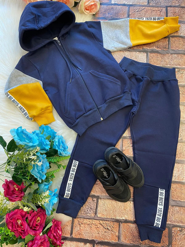 Conjunto Masculino By Gus Azul Com Caramelo