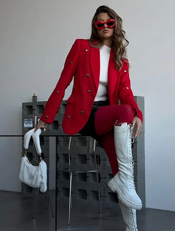 BLAZER COM APLICAÇÕES DE CORAÇÃO