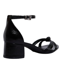 Sandália Metalizado Reflexo Preto