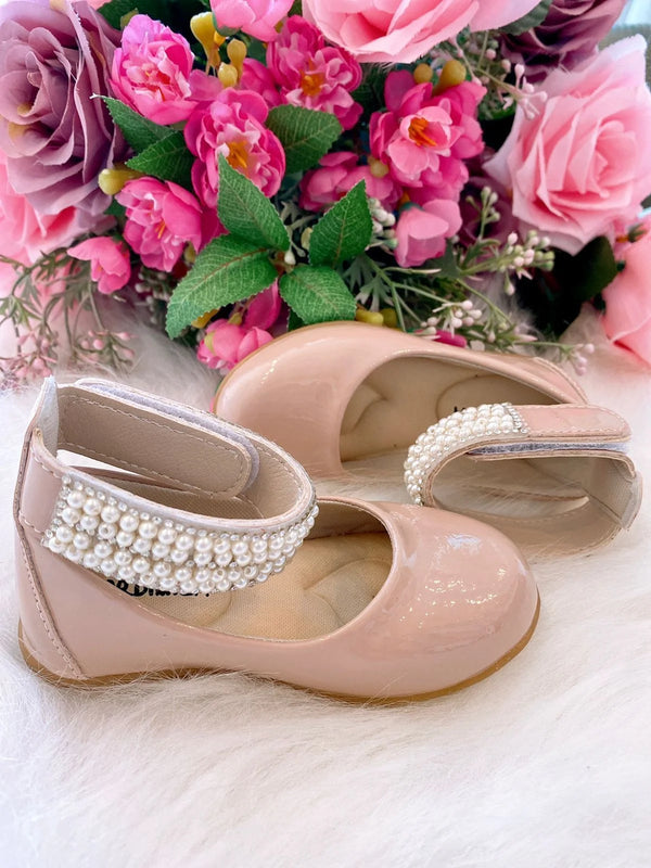 Sapatilha Flor Di Mila Camille Nude Pérolas