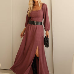 VESTIDO LONGO FEMININO ROSA ENVELHECIDO PERFECT WAY