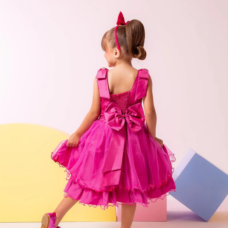 Vestido Princesa Belli Tematico Barbie Girls Glamim