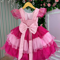 Vestido Infantil Lig Lig Temático Barbie Glamim