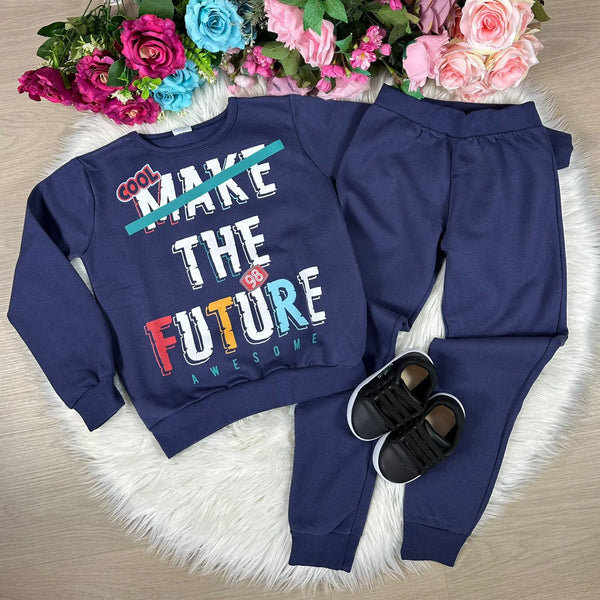 Conjunto Inverno Juvenil Taita Kids The Future Azul