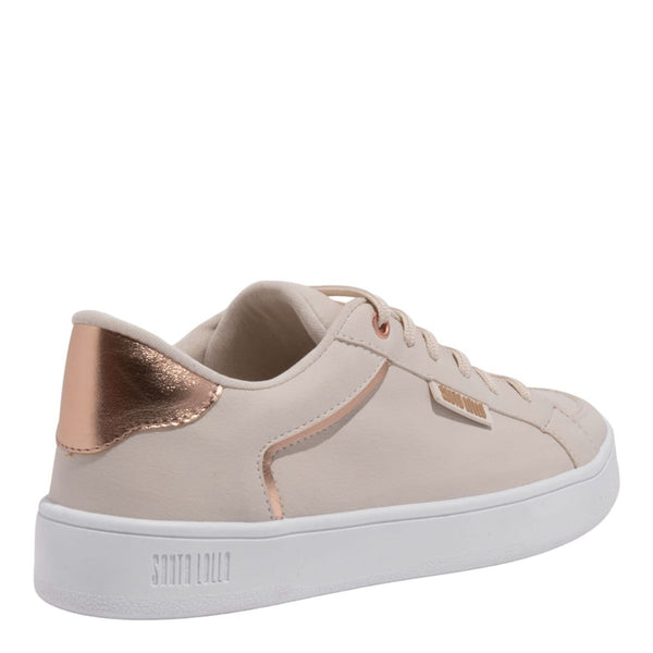 Tênis Floater Lux Off White E Rosa
