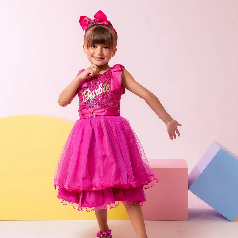 Vestido Princesa Belli Tematico Barbie Girls Glamim
