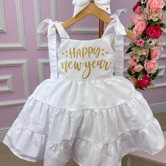 Vestido Blogueirinha Branco Feliz Ano Novo Glamim