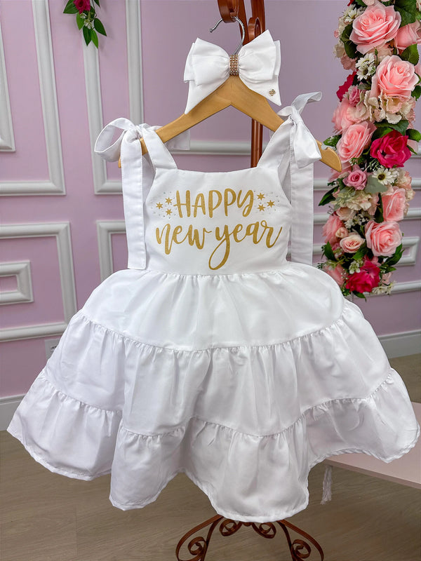 Vestido Blogueirinha Branco Feliz Ano Novo Glamim