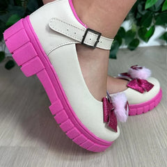 Sapatilha Mocassim Barbie Pom Pom