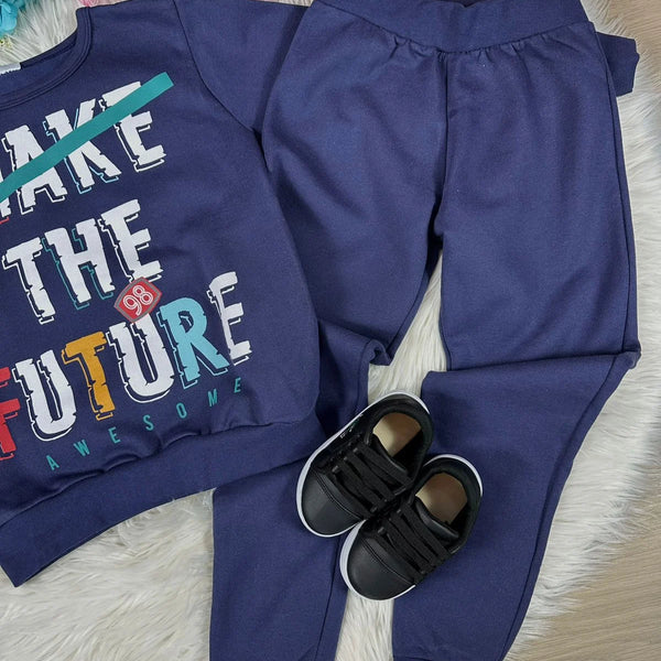 Conjunto Inverno Juvenil Taita Kids The Future Azul