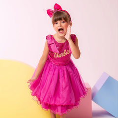 Vestido Princesa Belli Tematico Barbie Girls Glamim
