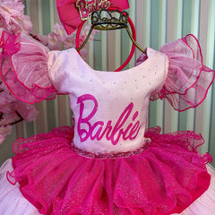 Vestido Infantil Lig Lig Temático Barbie Glamim
