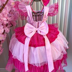 Vestido Infantil Lig Lig Temático Barbie Glamim