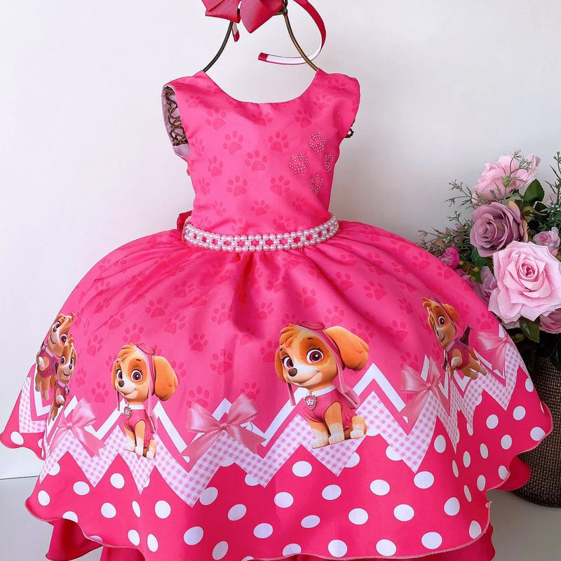 Vestido Tematicos da Miss Sky Patrulha Canina Glamim