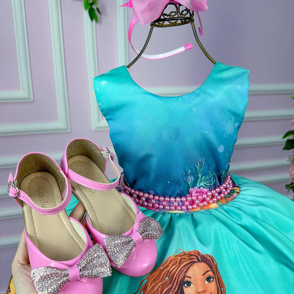 Vestido Tematicos da Miss Ariel - A Pequena Sereia Glamim