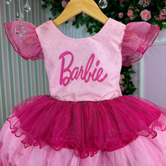 Vestido Infantil Lig Lig Temático Barbie Glamim