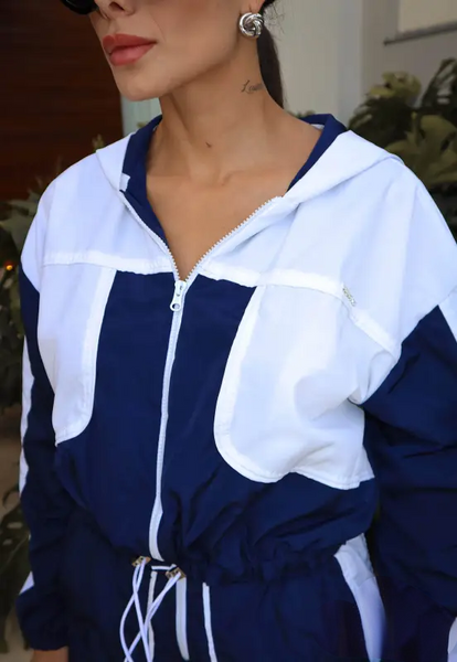 JAQUETA BOMBER
AZUL MARINHO C/ OFF WHITE PERFECT WAY