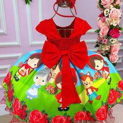 Vestido Infantil Temáticos da Gigi Chapeuzinho Vermelho - Glamim