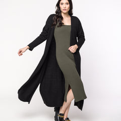 Vestido Tricot Canelado com Fenda Stella - RAYAR
