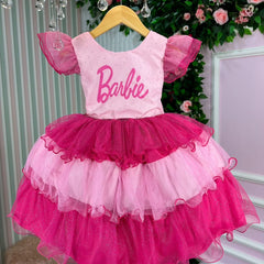 Vestido Infantil Lig Lig Temático Barbie Glamim