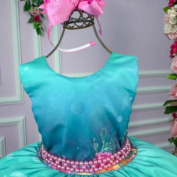 Vestido Tematicos da Miss Ariel - A Pequena Sereia Glamim