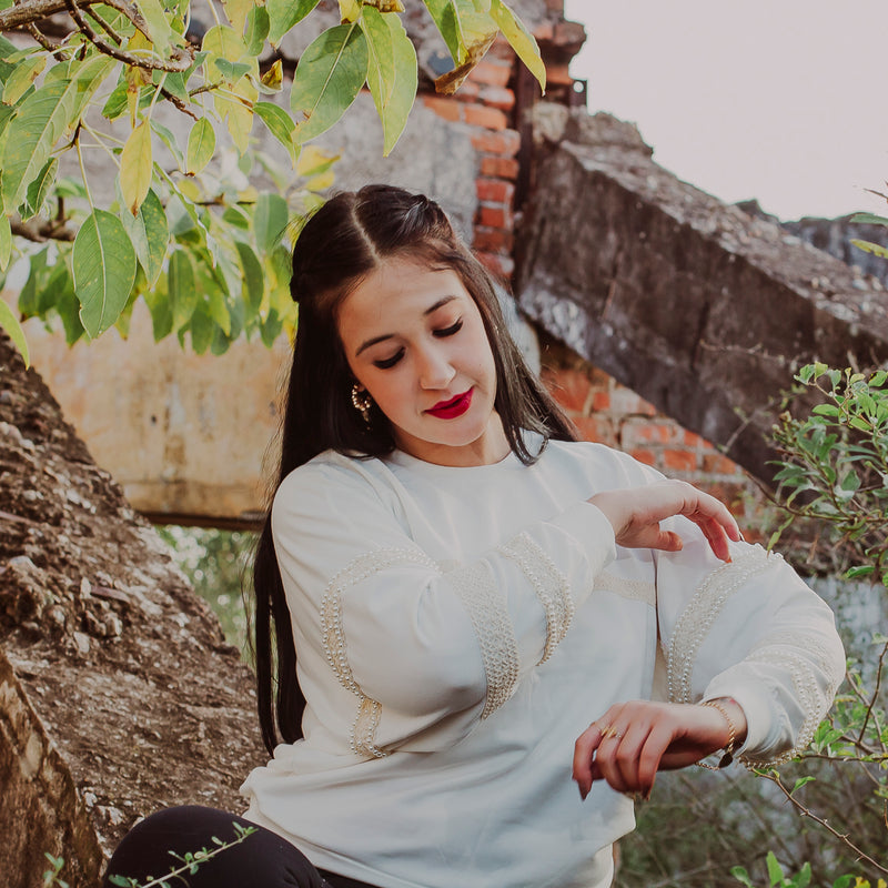 BLUSA MOLETOM MIkAELA COMO O SOL