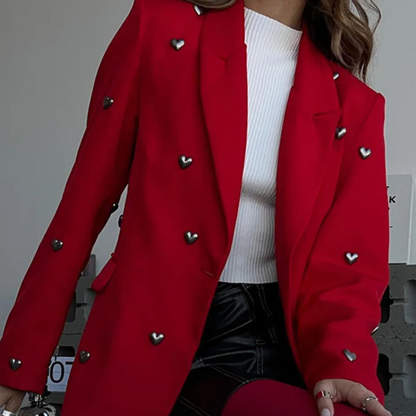 BLAZER COM APLICAÇÕES DE CORAÇÃO