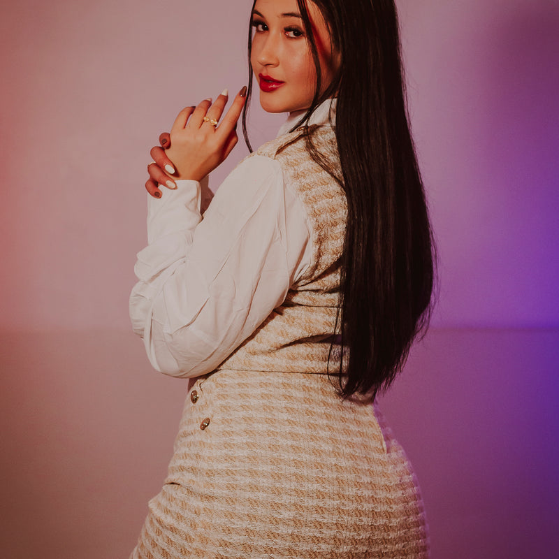 CONJUNTO MIkAELA  PIED DE POULE