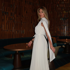 Vestido Super Midi Liso Ombro Único Charry