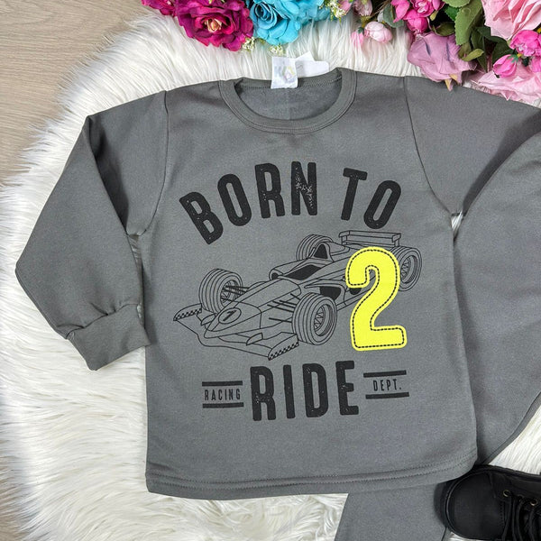 Conjunto Inverno Taita Kids Menino Carro Cinza