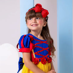 Vestido Bella Child/Fantasia Longa Branca de Neve Glamim