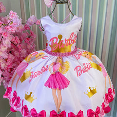 Vestido Tematicos da Miss Barbie Rosa - Barbie