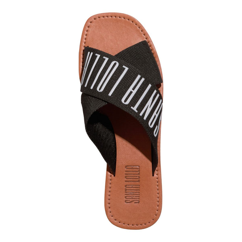 Rasteira Tiras Cruzadas Gorgurão Bege Cru