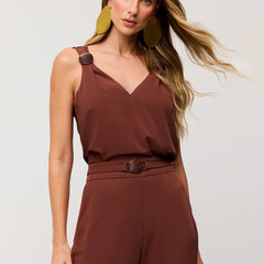 Blusa Reta Lisa Com Passante Nas Alças