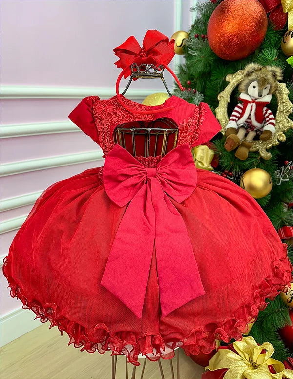 Vestido Glamim Vermelho infantil