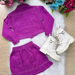 Conjunto Blogueirinha Inverno Mavi Jeans Violeta Glamim