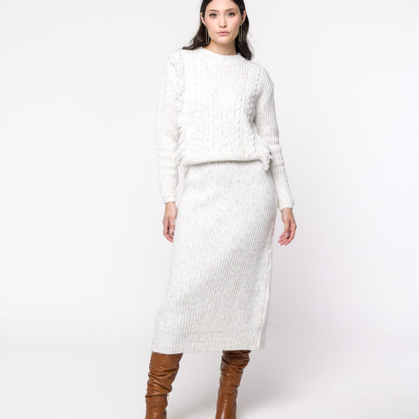 Saia Bianca Tricot