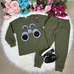 Conjunto Inverno Taita Kids Menino Binoculos Verde