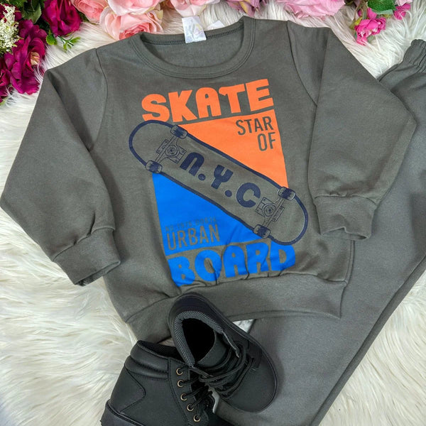 Conjunto Inverno Taita Kids Menino Skate Verde