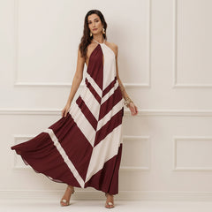 Vestido Longo Estampado Frente Única Charry