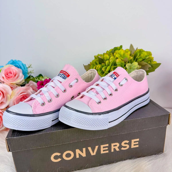 Tenis All Star Cano Baixo Rosa Bebe - Glamim