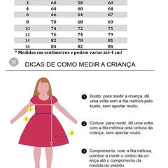 Vestido Infantil Temáticos Kids Frozen Glamim