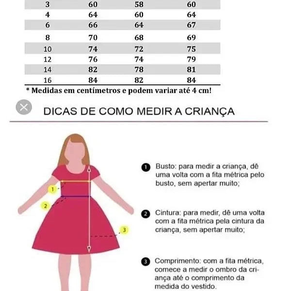 Vestido Infantil Temáticos Kids Frozen Glamim