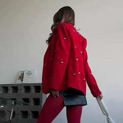 BLAZER COM APLICAÇÕES DE CORAÇÃO
