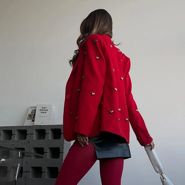 BLAZER COM APLICAÇÕES DE CORAÇÃO