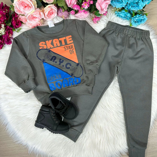 Conjunto Inverno Taita Kids Menino Skate Verde