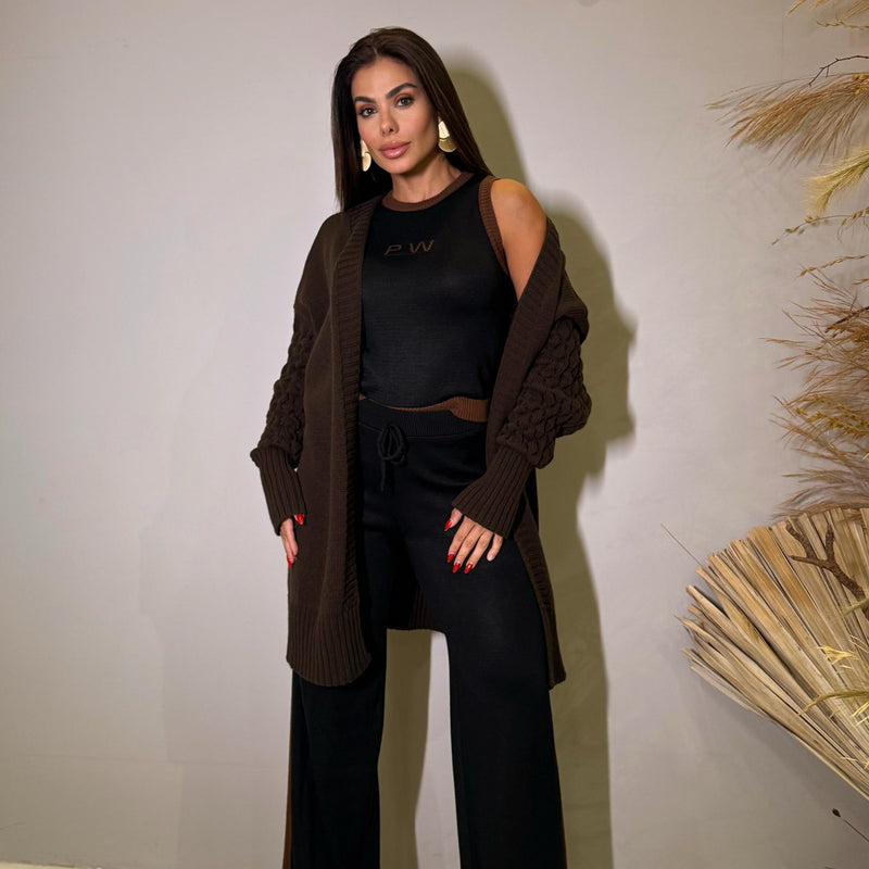 CARDIGÃ DE TRICOT FEMININO PERFECT WAY